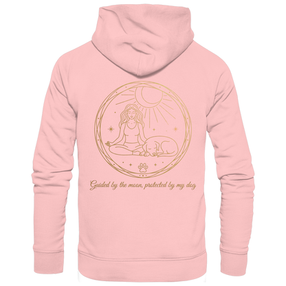 Guided by the Moon, Protected by My Dog Premium Unisex Hoodie