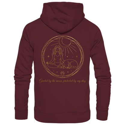 Guided by the Moon, Protected by My Dog Premium Unisex Hoodie