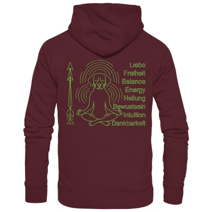 meditierender Hund Premium Unisex Hoodie