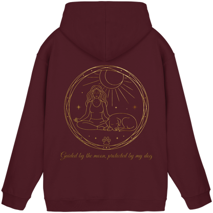 Guided by the Moon, Protected by My Dog Premium Unisex Hoodie