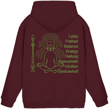 meditierender Hund Premium Unisex Hoodie