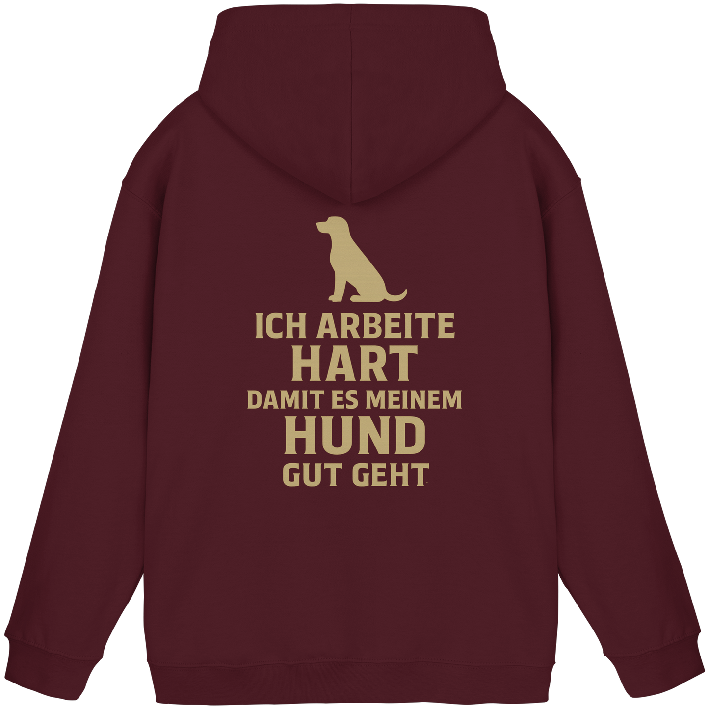Premium Pfotenpoesie  Unisex Hoodie Ich Arbeite Hart
