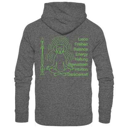 meditierender Hund Premium Unisex Hoodie