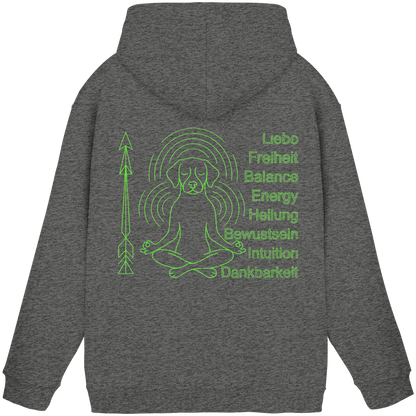 meditierender Hund Premium Unisex Hoodie