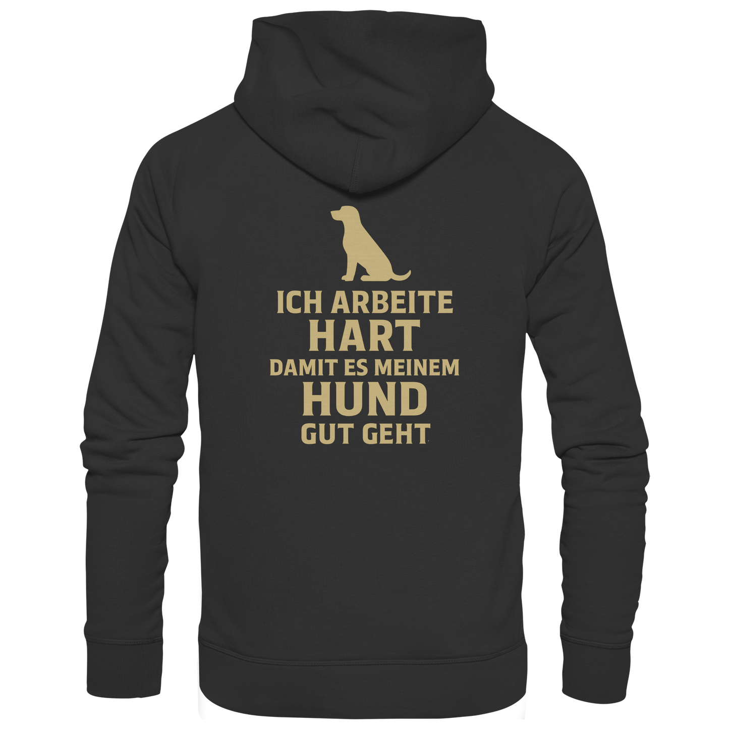 Premium Pfotenpoesie  Unisex Hoodie Ich Arbeite Hart