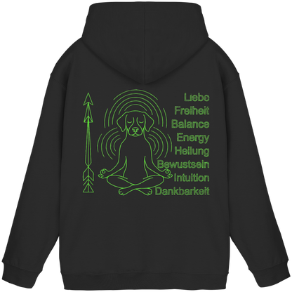 meditierender Hund Premium Unisex Hoodie