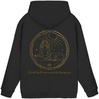 Guided by the Moon, Protected by My Dog Premium Unisex Hoodie