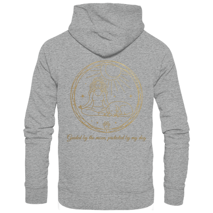 Guided by the Moon, Protected by My Dog Premium Unisex Hoodie