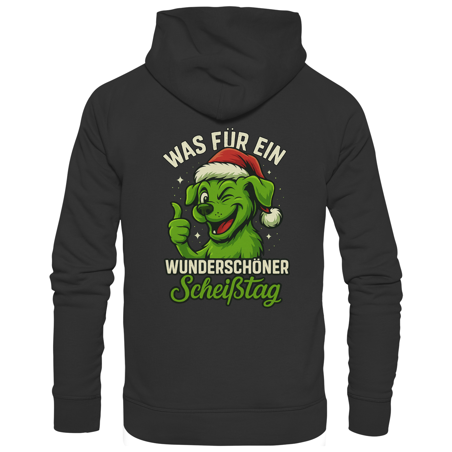 Premium Pfotenpoesie Unisex Hoodie Was für ein wunderschöner Scheißtag
