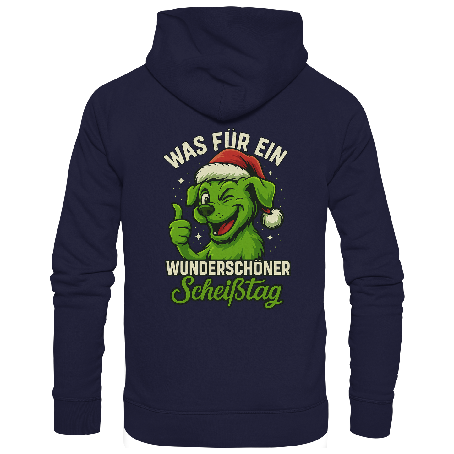 Premium Pfotenpoesie Unisex Hoodie Was für ein wunderschöner Scheißtag