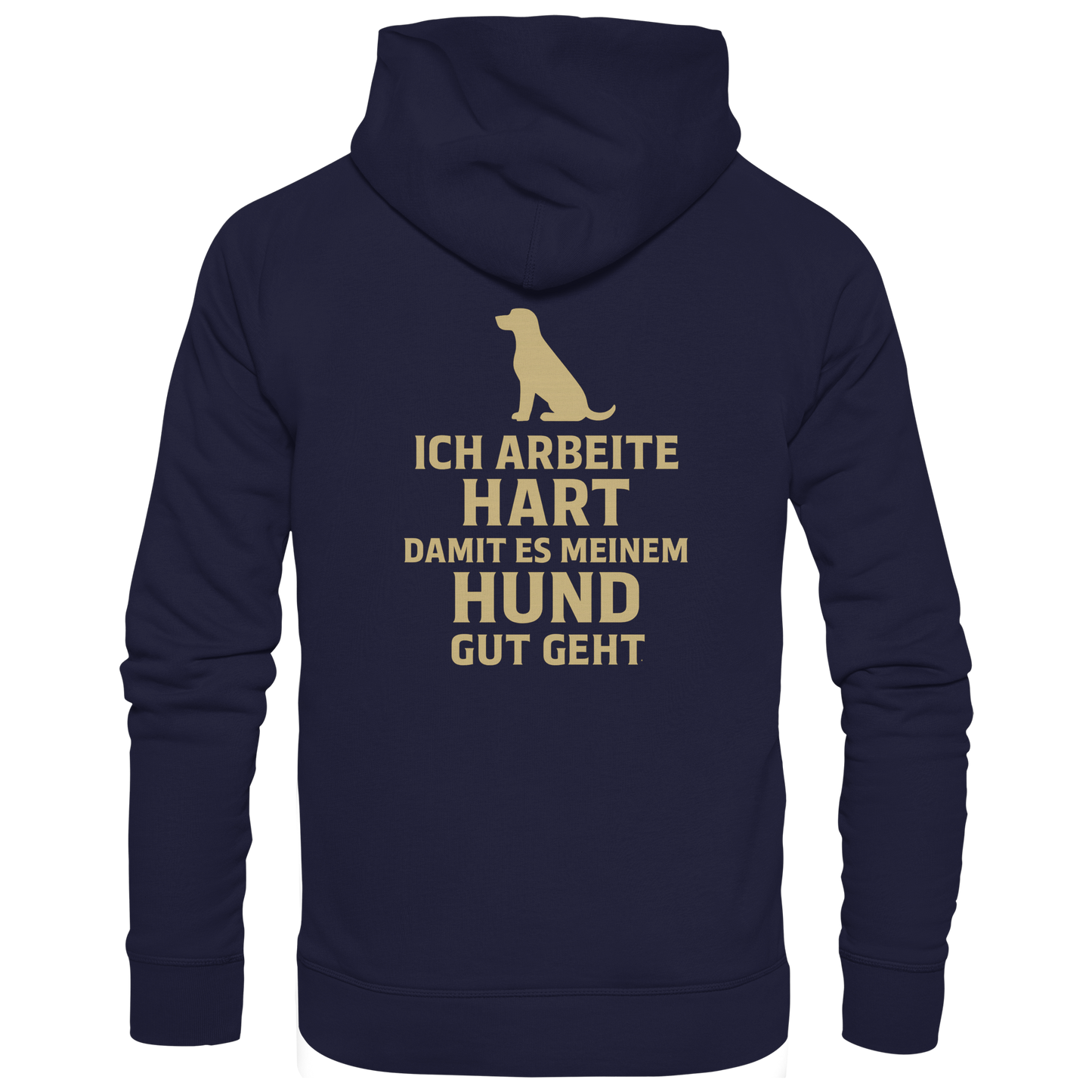Premium Pfotenpoesie  Unisex Hoodie Ich Arbeite Hart