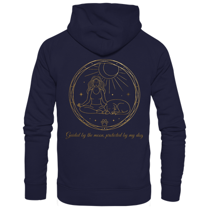 Guided by the Moon, Protected by My Dog Premium Unisex Hoodie