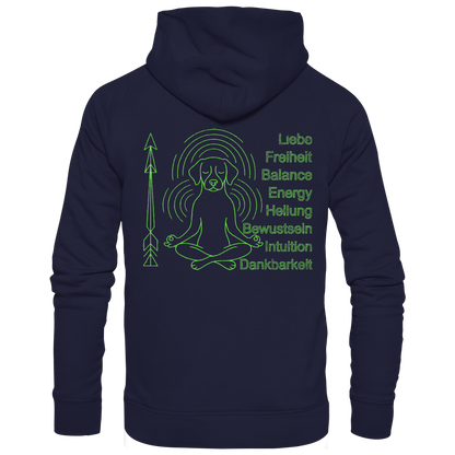 meditierender Hund Premium Unisex Hoodie