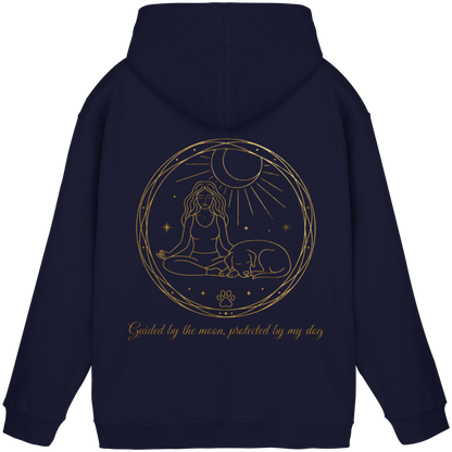 Guided by the Moon, Protected by My Dog Premium Unisex Hoodie
