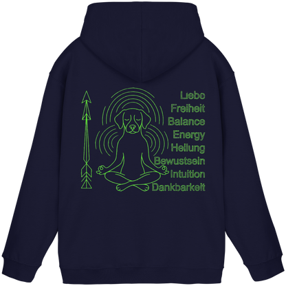 meditierender Hund Premium Unisex Hoodie