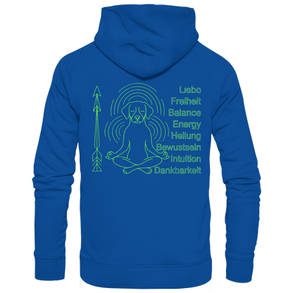 meditierender Hund Premium Unisex Hoodie