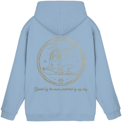 Guided by the Moon, Protected by My Dog Premium Unisex Hoodie