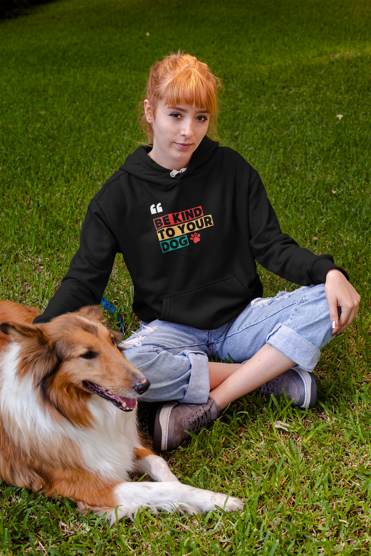 Premium Pfotenpoesie Hoodie BE KIND TO YOUR DOG