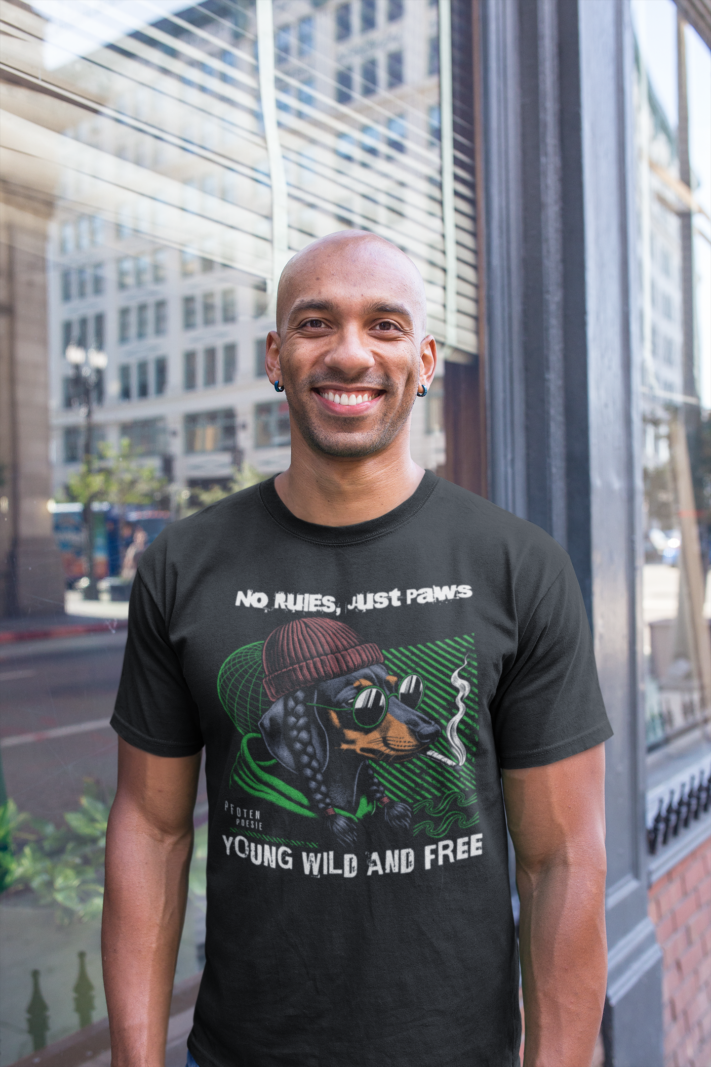 Premium Pfotenpoesie T-Shirt Dachshund