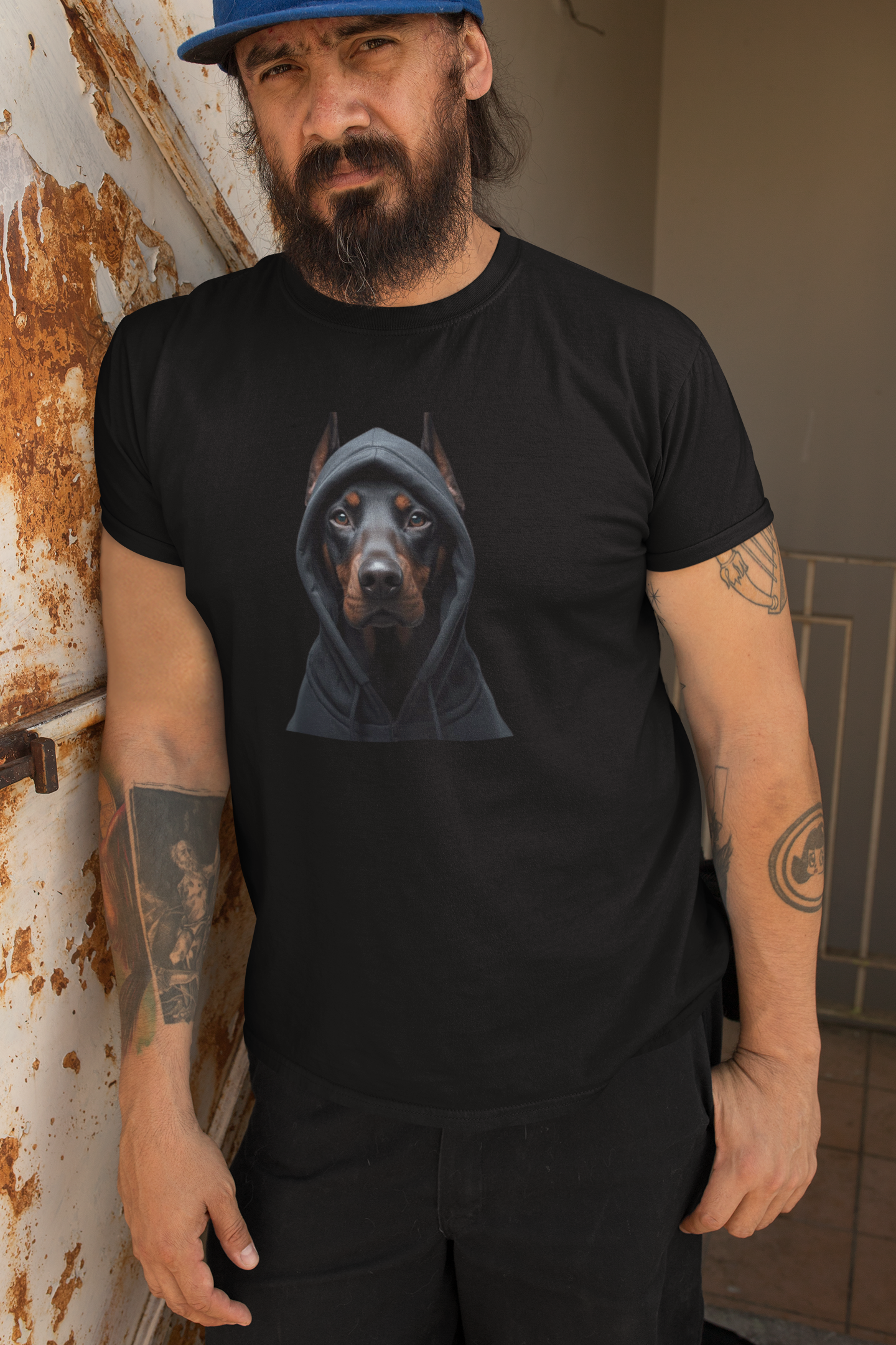 Premium Pfotenpoesie T-Shirt Dobermann