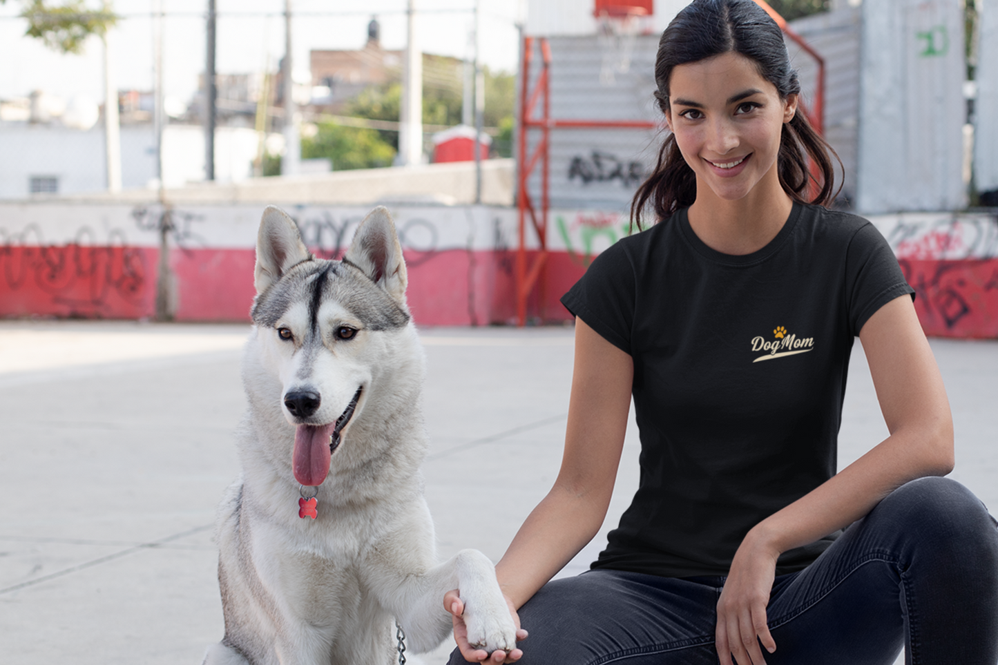 Premuim Pfotenpoesie Shirt Dog Mom