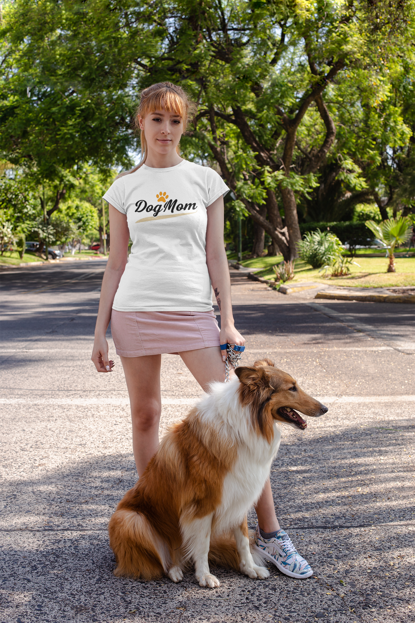 Premium Pfotenpoesie Shirt Dog Mom