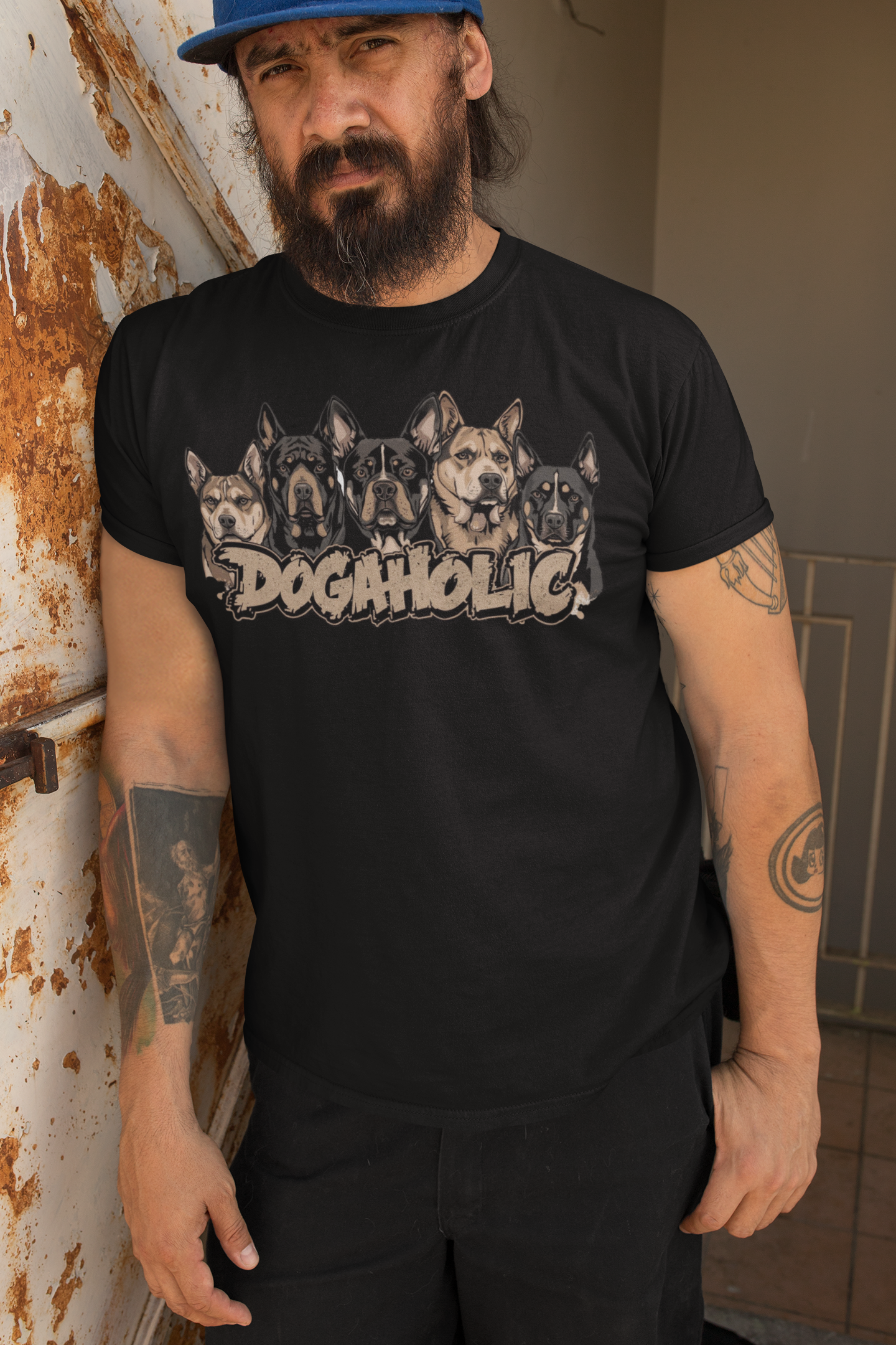 Premium Pfotenpoesie T-Shirt Dogaholic