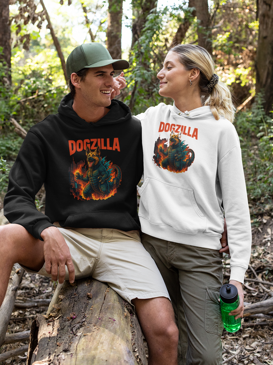 Premium Pfotenpoesie Unisex Hoodie Dogzilla