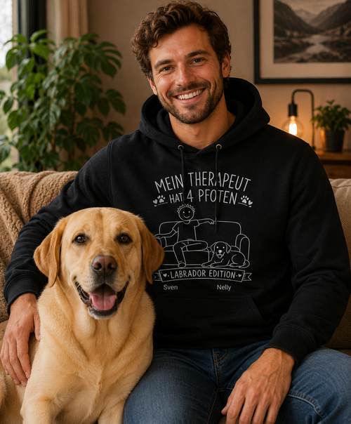 Mein Therapeut hat 4 Pfoten – Labrador Edition Unisex Hoodie