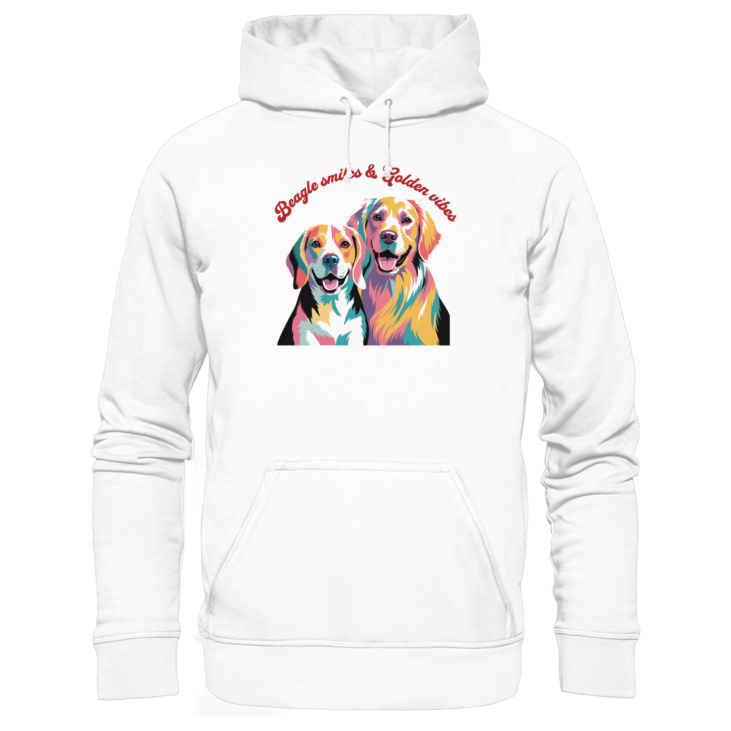 Premium Pfotenpoesie Hoodie Beagle smiles & Golden vibes