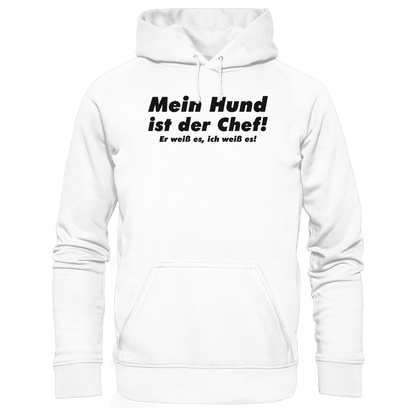 Mein Hund ist der Chef Premium Unisex Hoodie
