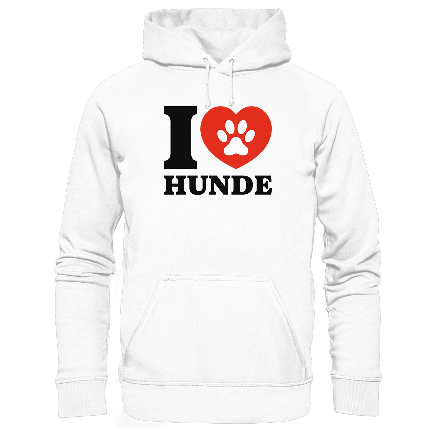Premium Pfotenpoesie Hoodie Ich Liebe Hunde