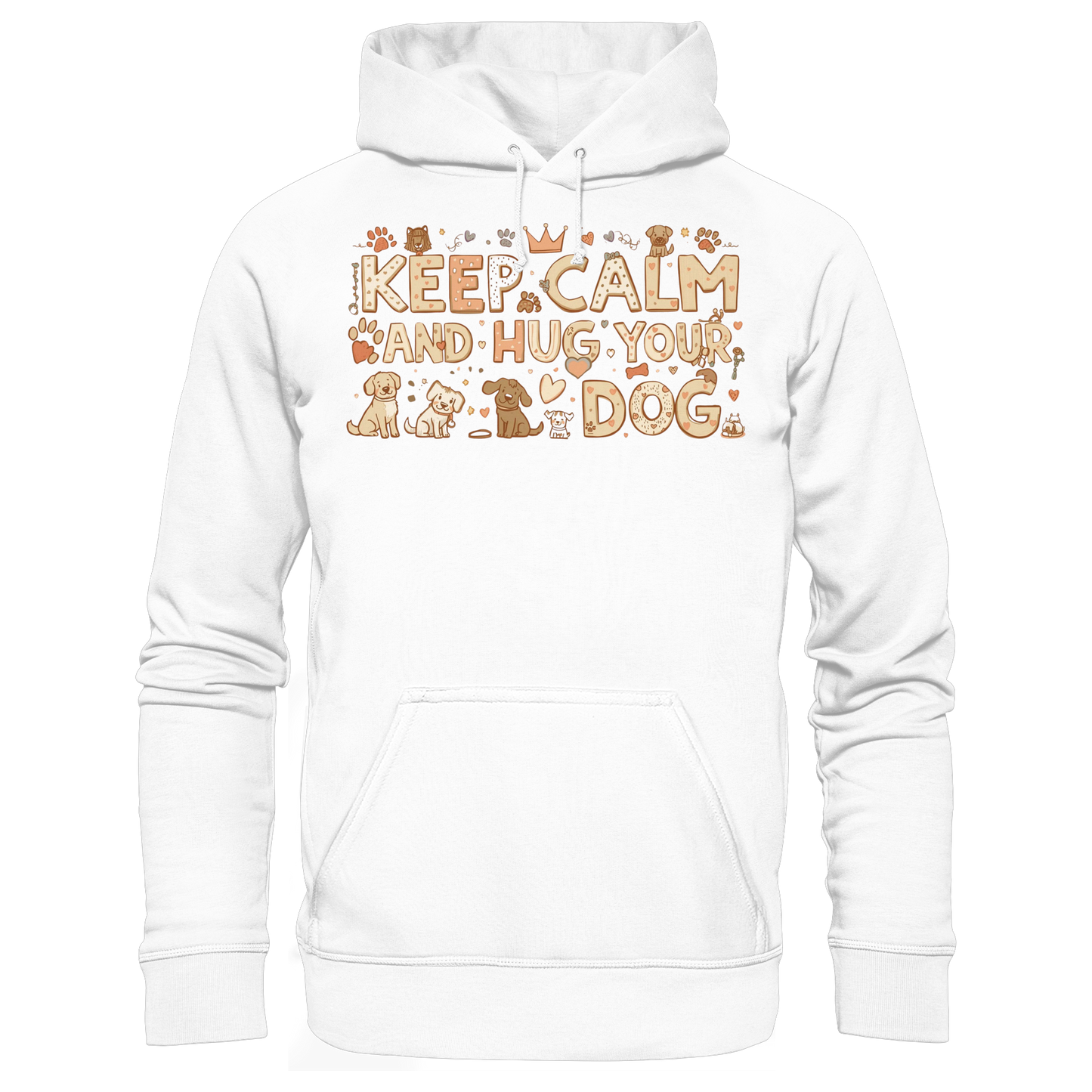 Premium Pfotenpoesie Hoodie Keep Calm And Hug Your Dog