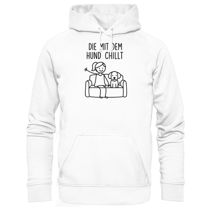 Die Mit Dem Hund Chillt Premium Unisex Hoodie