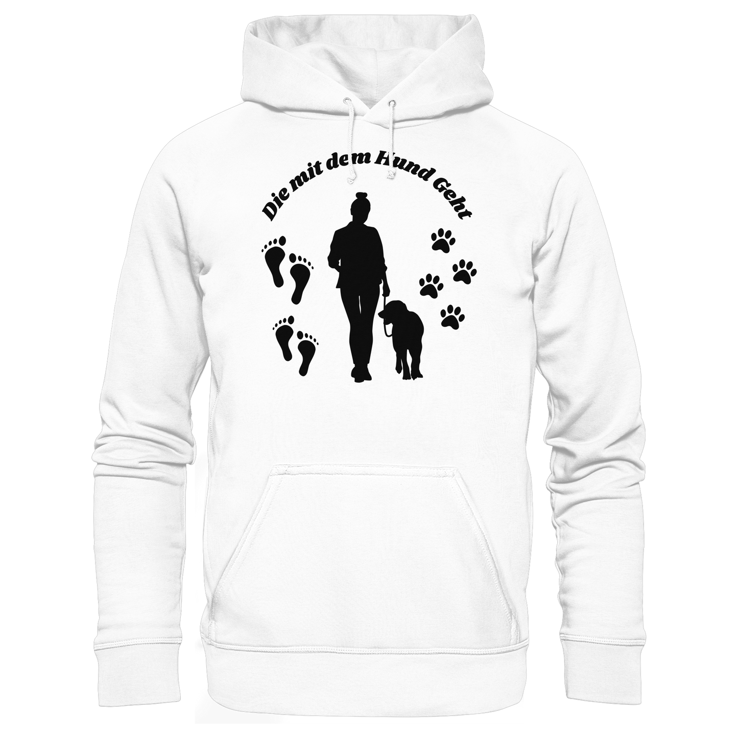 Premium Pfotenpoesie Hoodie Die Mit Dem Hund Geht