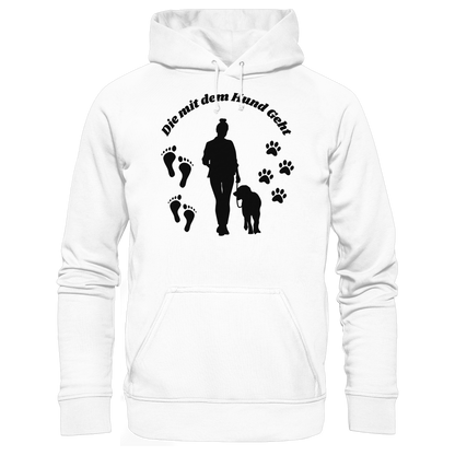 Die Mit Dem Hund Geht Premium Unisex Hoodie