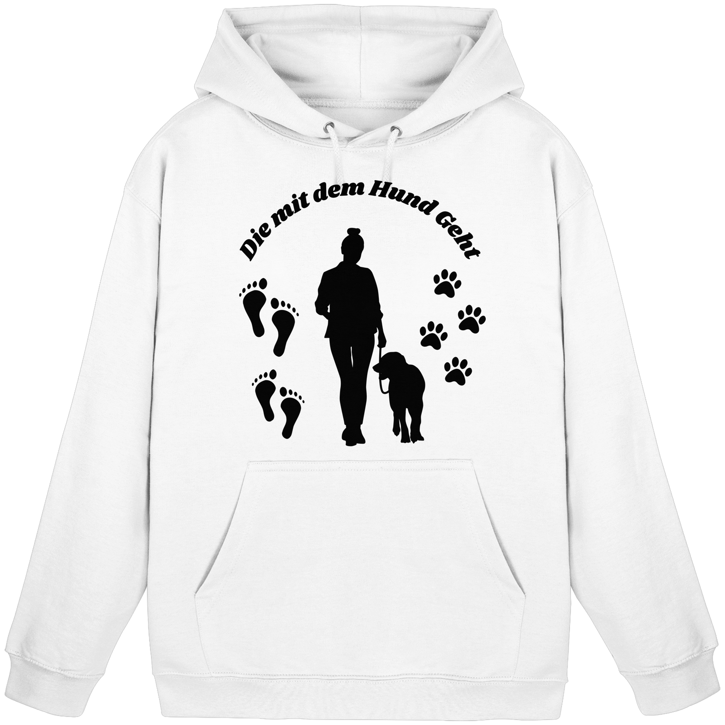 Premium Pfotenpoesie Hoodie Die Mit Dem Hund Geht