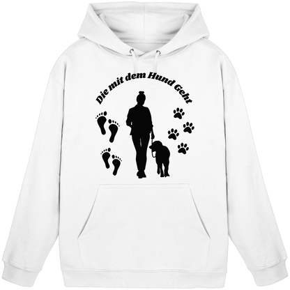 Die Mit Dem Hund Geht Premium Unisex Hoodie