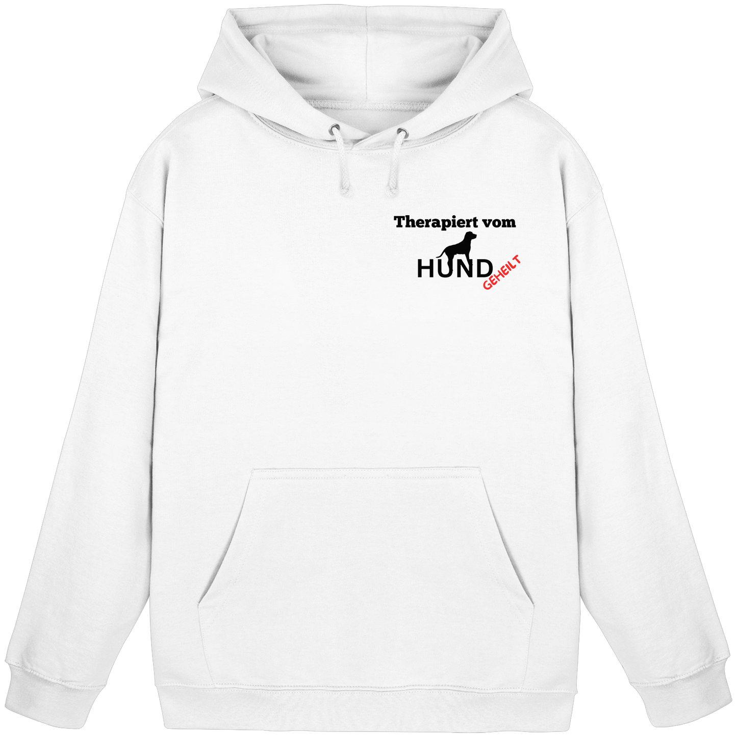 Premium Pfotenpoesie Hoodie Therapiert vom Hund