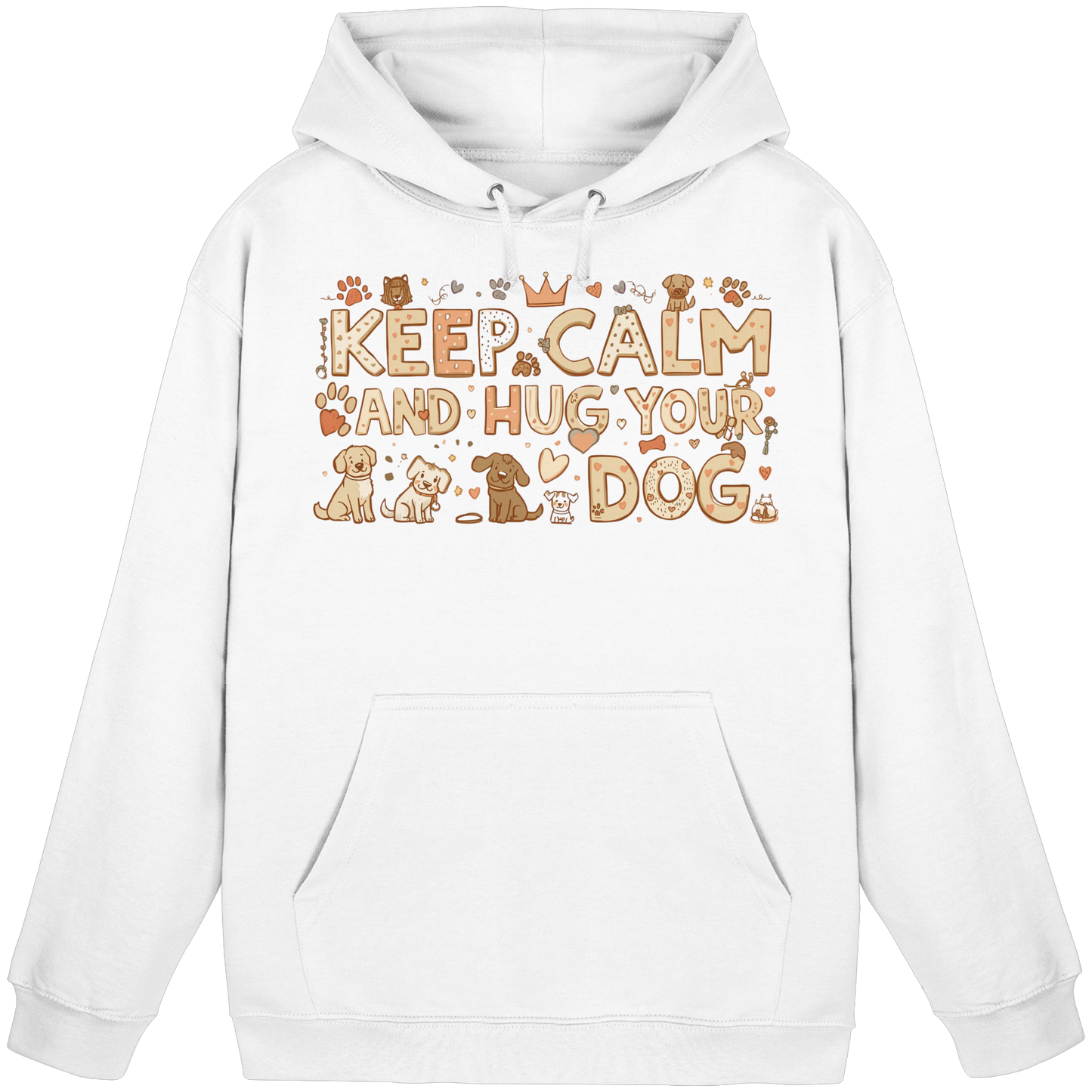 Premium Pfotenpoesie Hoodie Keep Calm And Hug Your Dog