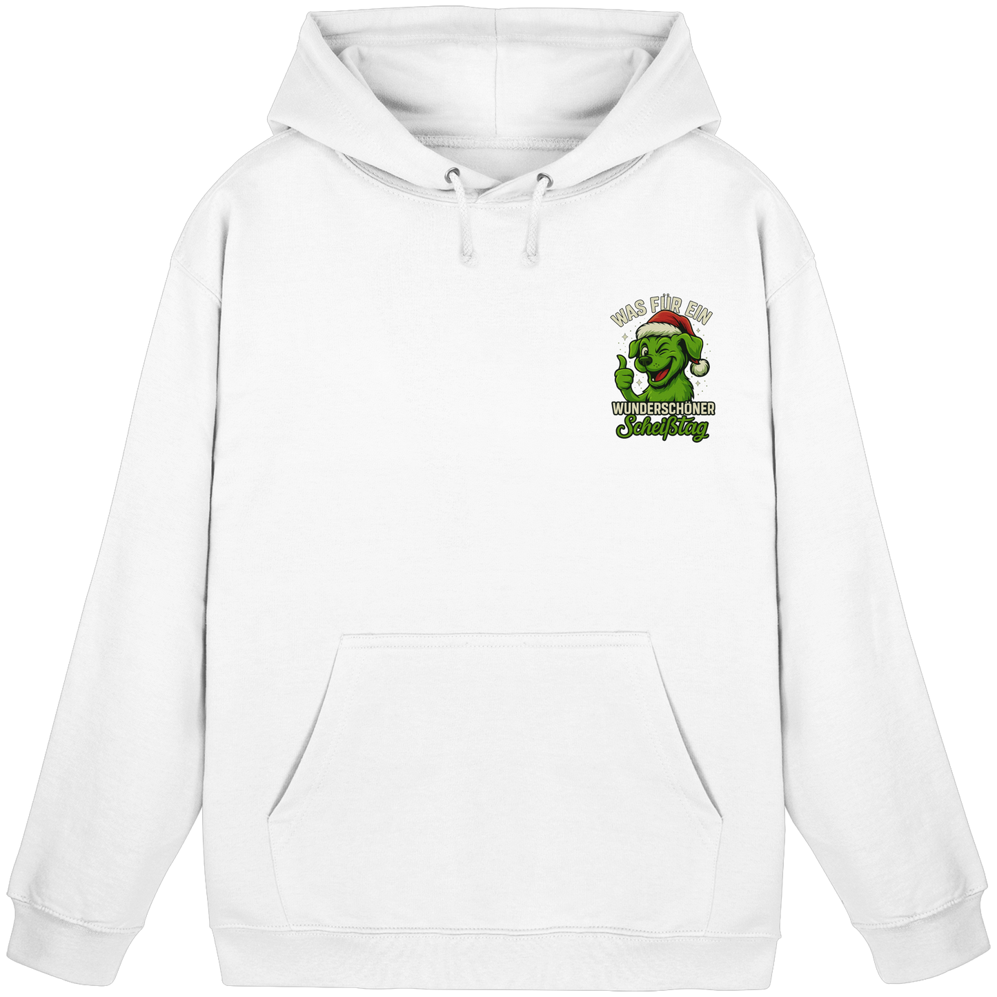 Premium Pfotenpoesie Unisex Hoodie Was für ein wunderschöner Scheißtag