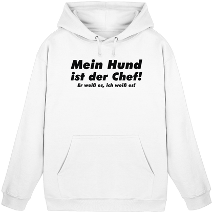 Mein Hund ist der Chef Premium Unisex Hoodie
