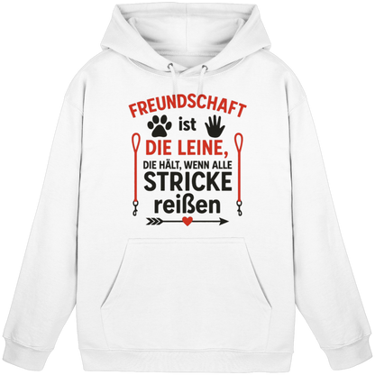 Freundschaft ist die Leine, die hält, wenn alle Stricke reißen Premium Unisex Hoodie