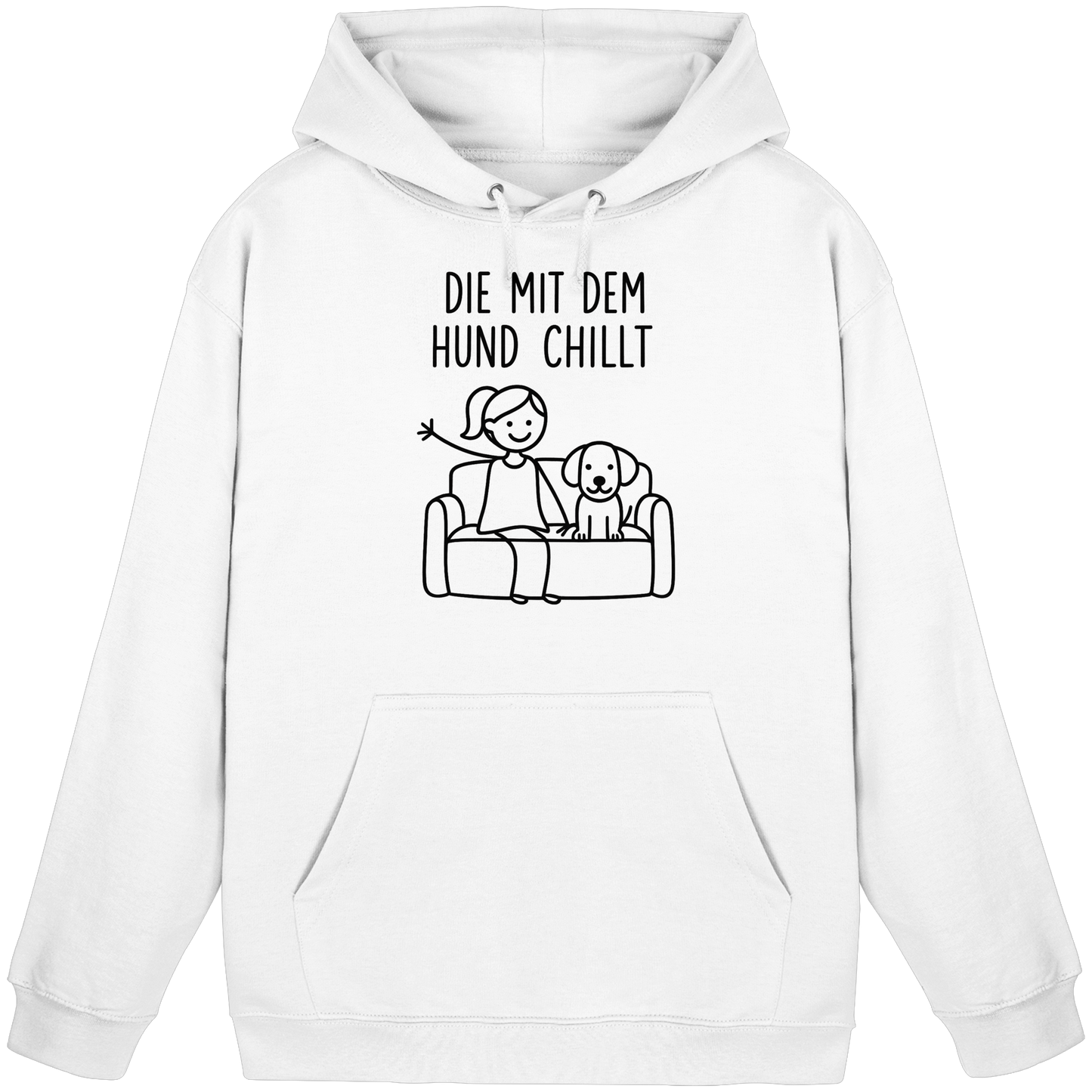 Premium Pfotenpoesie Hoodie Die Mit Dem Hund Chillt