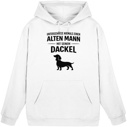 Unterschätze niemals einen Alten Mann mit seinem Dackel Premium Herren Hoodie