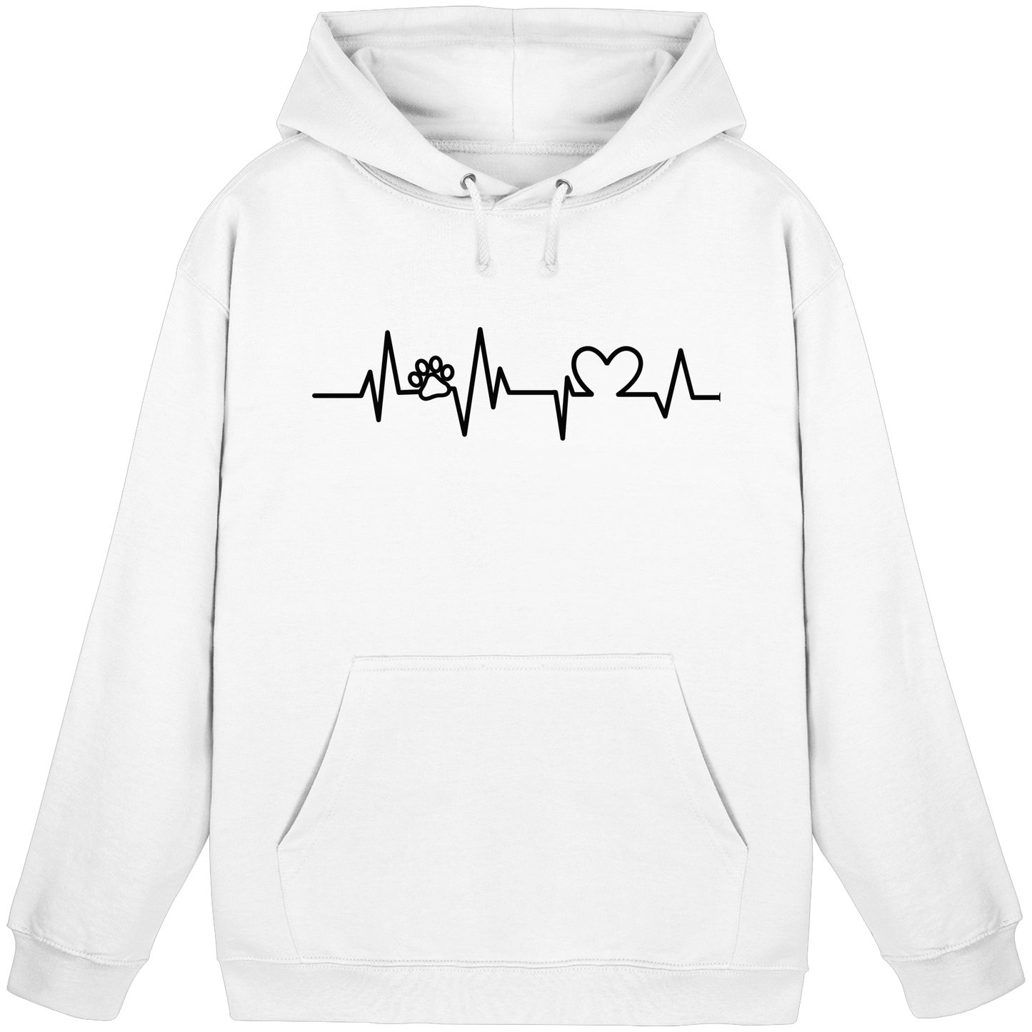 Premium Pfotenpoesie Hoodie Herzschlag