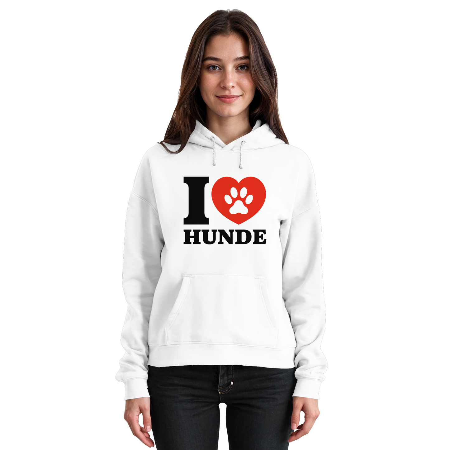 Premium Pfotenpoesie Hoodie Ich Liebe Hunde