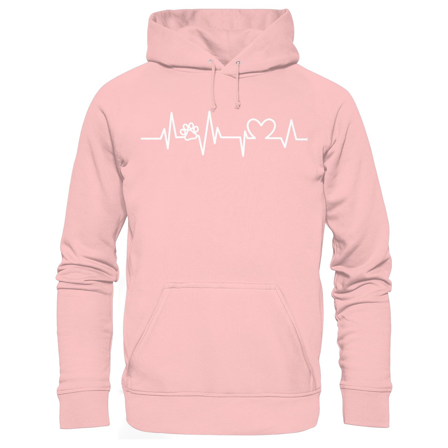 Premium Pfotenpoesie Hoodie Herzschlag
