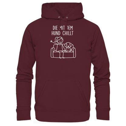 Die Mit Dem Hund Chillt Premium Unisex Hoodie