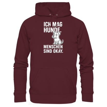 Ich mag Hunde. Menschen sind okay Premium Unisex Hoodie